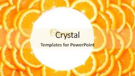  Presentation with industrial engineer orange - Cool new presentation theme with background of orange slices shape backdrop and a yellow colored foreground