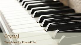  Presentation with piano keyboard - PPT layouts enhanced with background of piano keyboard close background and a soft green colored foreground