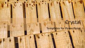  Presentation with pallet - Slide set enhanced with background of piled wooden pallettes background and a yellow colored foreground