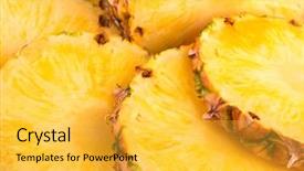 Presentation with pineapple - Audience pleasing PPT layouts consisting of background of pineapple slices backdrop and a yellow colored foreground