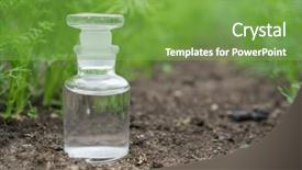  Presentation with chemical - Theme with background of plants fertilizer background and a  colored foreground