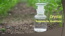  Presentation with pesticides - Theme featuring background of plants fertilizer background and a tawny brown colored foreground