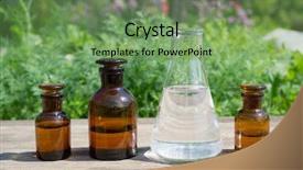  Presentation with fertilizer - Colorful presentation theme enhanced with background of plants fertilizer backdrop and a seafoam green colored foreground