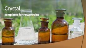  Presentation with fertilizer chemistry - Beautiful theme featuring background of plants fertilizer backdrop and a ocean colored foreground