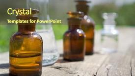  Presentation with chemical - Cool new slide set with background of plants fertilizer backdrop and a  colored foreground