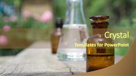  Presentation with chemical - PPT theme having background of plants fertilizer background and a  colored foreground