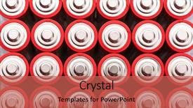  Presentation with batteries - PPT layouts featuring background of red aa batteries background and a red colored foreground