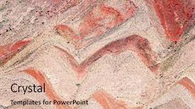  Presentation with erosion - Presentation theme with background of red banded strata background and a  colored foreground