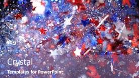 Presentation with red white blue confetti - Presentation design consisting of background-of-red-white background and a coral colored foreground