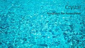  Presentation with clean water - Amazing PPT theme having background-of-rippled-pattern backdrop and a teal colored foreground