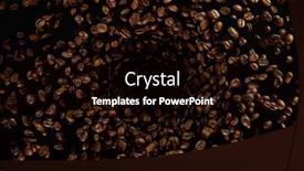  Presentation with coffee beans - Beautiful slide set featuring background-of-roasted-coffee-beans backdrop and a black colored foreground