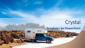  Presentation with korean trip - Audience pleasing slide deck consisting of background of rocky sunshine cactus backdrop and a sky blue colored foreground