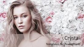  Presentation with cosmetics natural - Beautiful presentation theme featuring background of roses perfume cosmetics backdrop and a mint green colored foreground