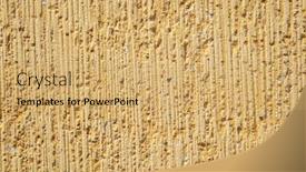  Presentation with yellow color - PPT theme with background of rough stone wall in yellow brown color background and a yellow colored foreground