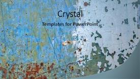  Presentation with metal - Cool new presentation theme with background of rusty metal dirty backdrop and a light blue colored foreground