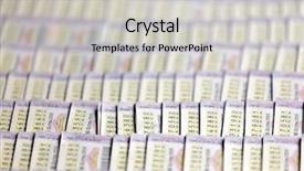  Presentation with lottery ticket - Colorful slide deck enhanced with blank realistic spiral notebook with opened pages isolated on white backdrop and a white colored foreground.