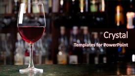  Presentation with bar drinks wine - PPT theme consisting of background of the bar background and a wine colored foreground