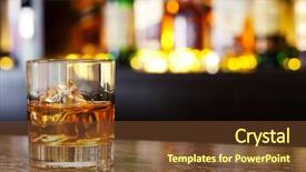  Presentation with scotch - Beautiful theme featuring background of the bar backdrop and a tawny brown colored foreground