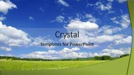  Presentation with blue plain - Amazing slide deck having background of the blue sky backdrop and a light blue colored foreground