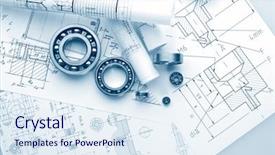  Presentation with engineering drawing tools - Audience pleasing presentation theme consisting of background of the drawing backdrop and a sky blue colored foreground