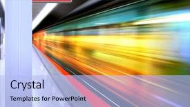  Presentation with speed - Presentation theme enhanced with background of the high-speed background and a light blue colored foreground