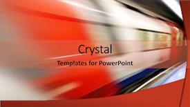  Presentation with train - Cool new presentation theme with background of the high-speed backdrop and a coral colored foreground