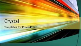  Presentation with maglev train high speed way - Colorful theme enhanced with background of the high-speed backdrop and a yellow colored foreground