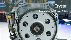  Presentation with diesel engine - Slide set having background of the internal diesel background and a gray colored foreground