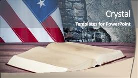  Presentation with usa flag and energy - Presentation theme having background of the usa flag background and a ocean colored foreground