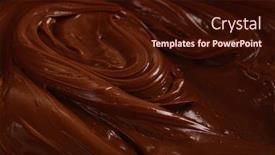  Presentation with chocolate milk - Amazing PPT layouts having background of thick melted milk chocolate close-up backdrop and a wine colored foreground