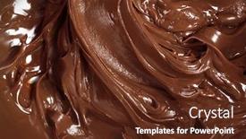  Presentation with chocolate milk - Amazing presentation design having background of thick melted milk chocolate close-up backdrop and a tawny brown colored foreground