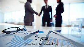  Presentation with business partner - Colorful presentation theme enhanced with background of three business partner backdrop and a light blue colored foreground