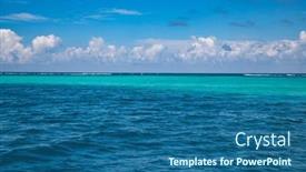  Presentation with turquoise - Slide deck with background-of-turquoise-sea background and a ocean colored foreground