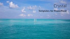  Presentation with turquoise - Presentation enhanced with background-of-turquoise-sea background and a light blue colored foreground