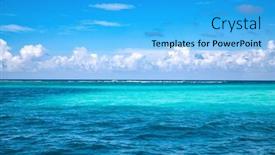  Presentation with turquoise - PPT theme consisting of background-of-turquoise-sea background and a cyan colored foreground