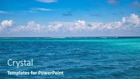  Presentation with turquoise - Presentation design having background-of-turquoise-sea background and a ocean colored foreground