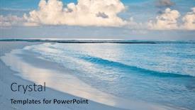  Presentation with turquoise - Slide set with background-of-turquoise-sea background and a light blue colored foreground