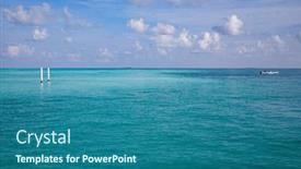  Presentation with turquoise - Presentation theme consisting of background-of-turquoise-sea background and a ocean colored foreground