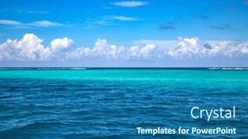  Presentation with turquoise - Slides featuring background-of-turquoise-sea background and a ocean colored foreground