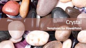  Presentation with mineral - Slide set featuring geology mineralogy close up - background of various mineral stones background and a coral colored foreground