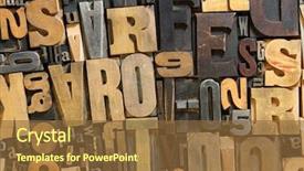  Presentation with vintage letter - Colorful presentation theme enhanced with background of vintage wooden print backdrop and a tawny brown colored foreground