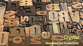  Presentation with cases - Audience pleasing PPT theme consisting of printing industry - background of vintage wooden print backdrop and a tawny brown colored foreground