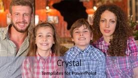  Presentation with family - Cool new slide deck with background of wall with pelt backdrop and a  colored foreground