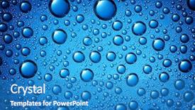  Presentation with water glass - Audience pleasing slide set consisting of background of water drops backdrop and a teal colored foreground