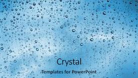  Presentation with water drops - Amazing theme having background of water drops backdrop and a light blue colored foreground