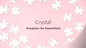  Presentation with puzzle pieces - Beautiful slide set featuring background-of-white-jigsaw-puzzle backdrop and a lemonade colored foreground