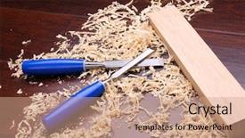  Presentation with bits - Colorful PPT theme enhanced with background of wood shaving backdrop and a coral colored foreground