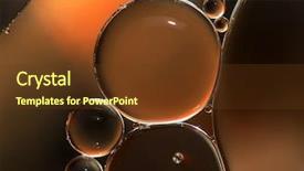  Presentation with colorful water droplets - Cool new theme with background oil droplets on water backdrop and a tawny brown colored foreground