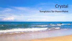  Presentation with white sand - Cool new PPT theme with background ondas - vacation wallpaper white sand backdrop and a  colored foreground