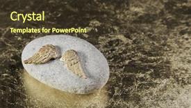  Presentation with angel wings - Theme with background or for a condolence background and a tawny brown colored foreground